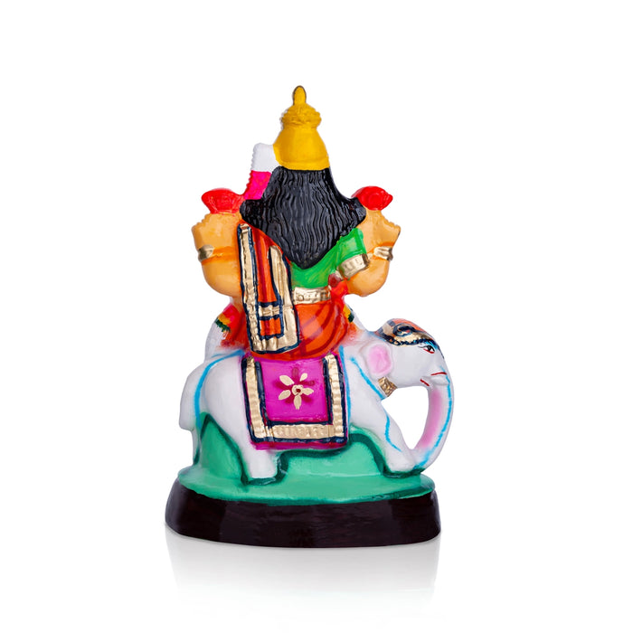 Lakshmi Idol Paper Mache Golu Bommai - 11 X 6 Inches | Navratri Gombe/ Giri Golu Doll For Navaratri Decor