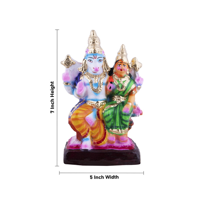 Lakshmi Hayagreevar Clay Golu Bommai - 7 x 5 Inches | Giri Golu Doll/ Navaratri Golu Bomma/Gombe/Bommai