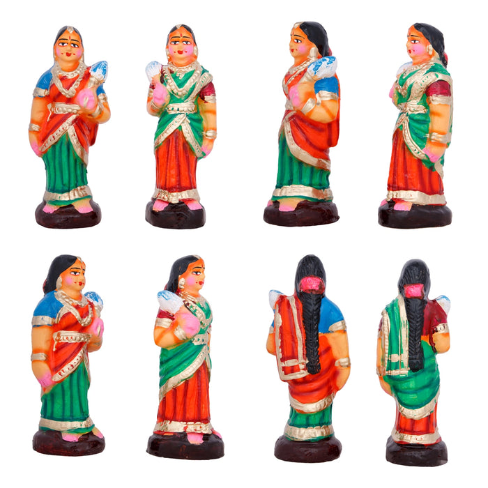 Ravana Darbar Clay Golu Bommai Set - 12 x 10 Inches | Giri Golu Doll/ Navaratri Golu Bomma/Gombe/Bommai