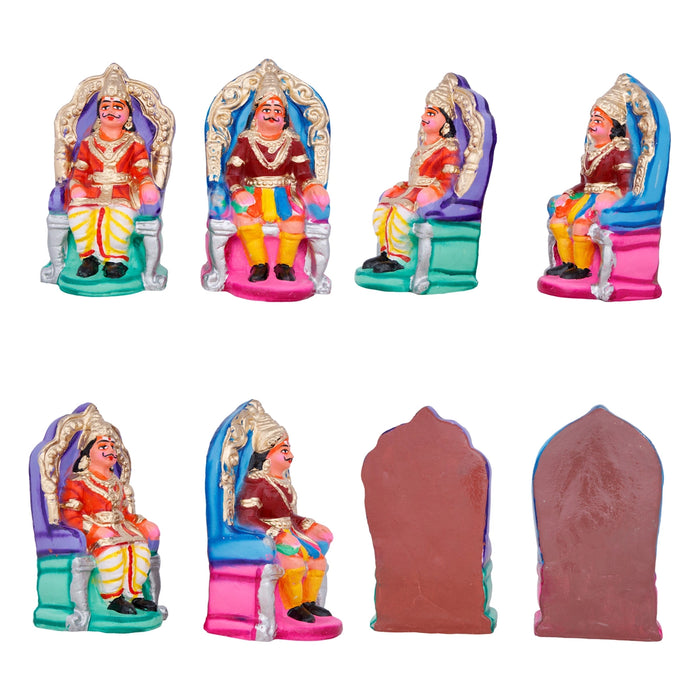 Ravana Darbar Clay Golu Bommai Set - 12 x 10 Inches | Giri Golu Doll/ Navaratri Golu Bomma/Gombe/Bommai