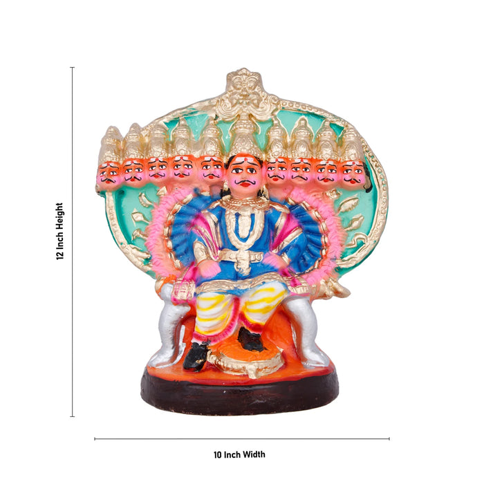Ravana Darbar Clay Golu Bommai Set - 12 x 10 Inches | Giri Golu Doll/ Navaratri Golu Bomma/Gombe/Bommai