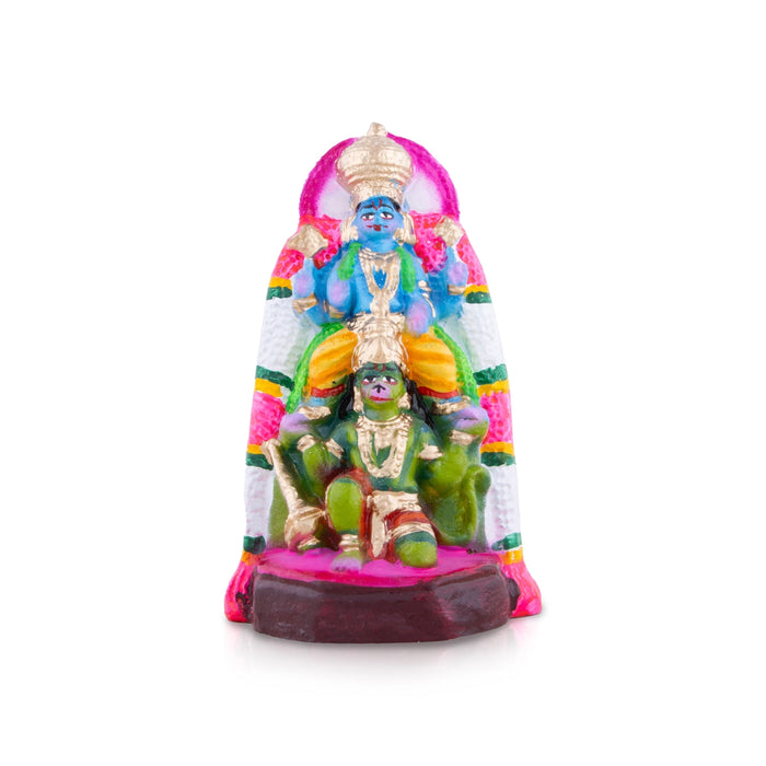Hanuman Vahanam Clay Golu Bommai - 8 x 4.5 Inches | Giri Golu Doll/ Navaratri Golu Bomma/Gombe/Bommai