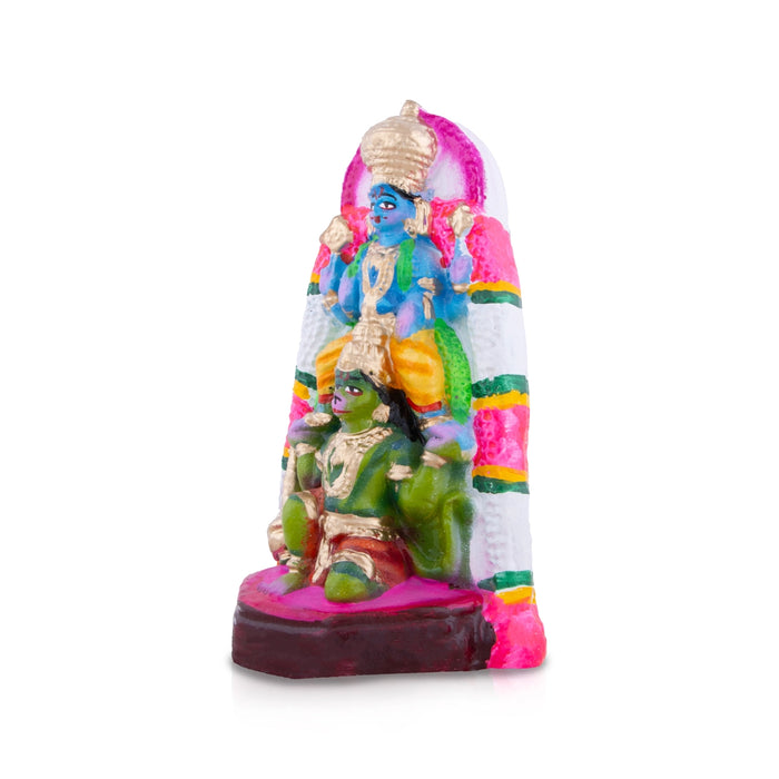 Hanuman Vahanam Clay Golu Bommai - 8 x 4.5 Inches | Giri Golu Doll/ Navaratri Golu Bomma/Gombe/Bommai