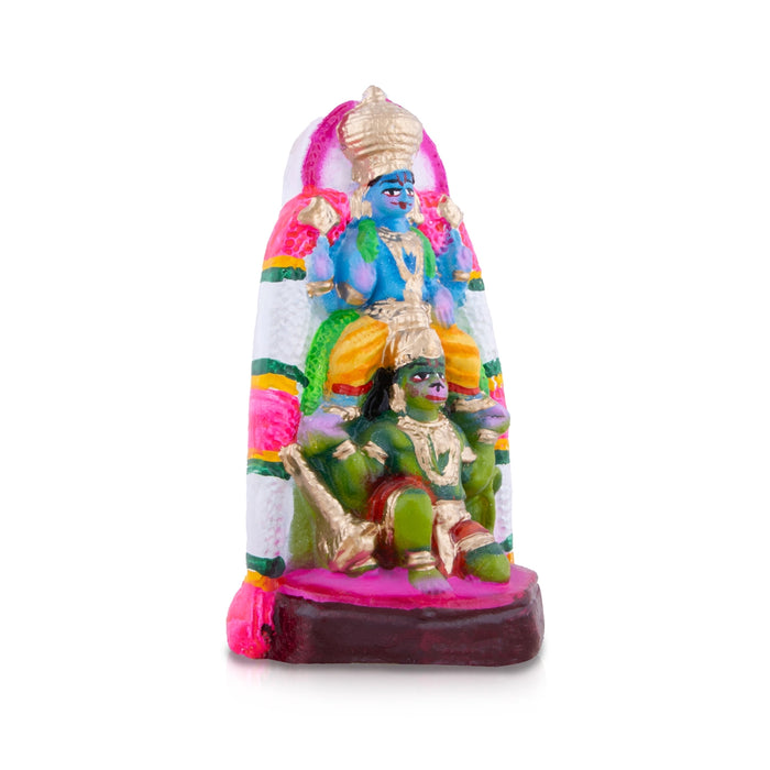 Hanuman Vahanam Clay Golu Bommai - 8 x 4.5 Inches | Giri Golu Doll/ Navaratri Golu Bomma/Gombe/Bommai