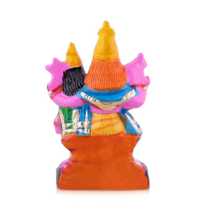 Lakshmi Narasimhar Clay Golu Bommai - 8 x 4 Inches | Giri Golu Doll/ Navaratri Golu Bomma/Gombe/Bommai
