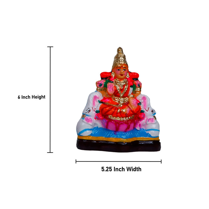 Ashtalakshmi Idol Clay Golu Bommai Set - 6 X 5.25 Inches | Navratri Gombe/ Giri Golu Doll For Navaratri Decor