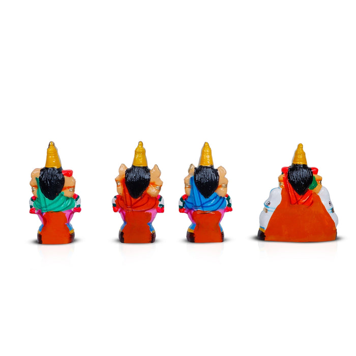 Ashtalakshmi Idol Clay Golu Bommai Set - 6 X 5.25 Inches | Navratri Gombe/ Giri Golu Doll For Navaratri Decor