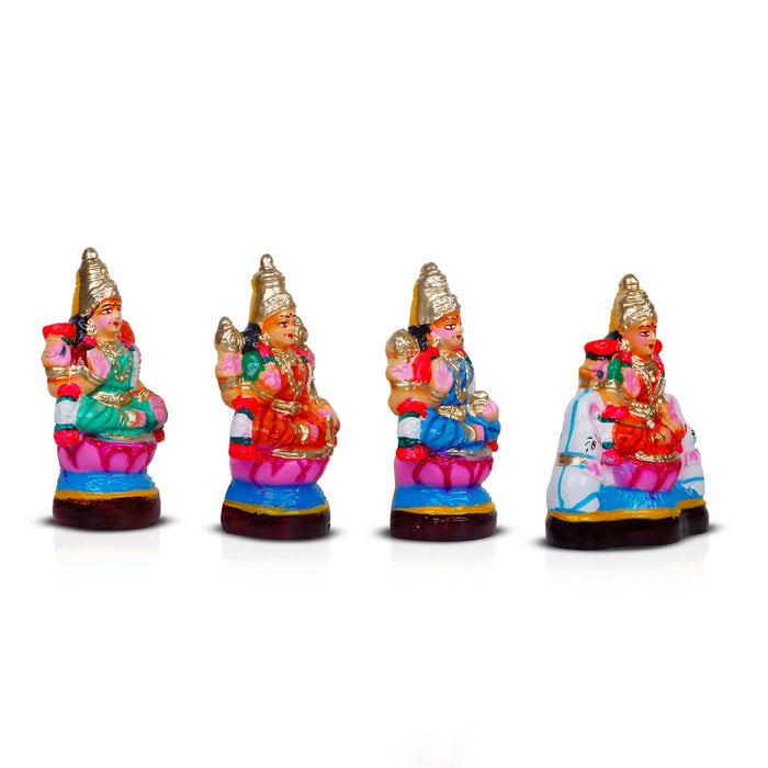 Ashtalakshmi Idol Clay Golu Bommai Set - 6 X 5.25 Inches | Navratri Gombe/ Giri Golu Doll For Navaratri Decor