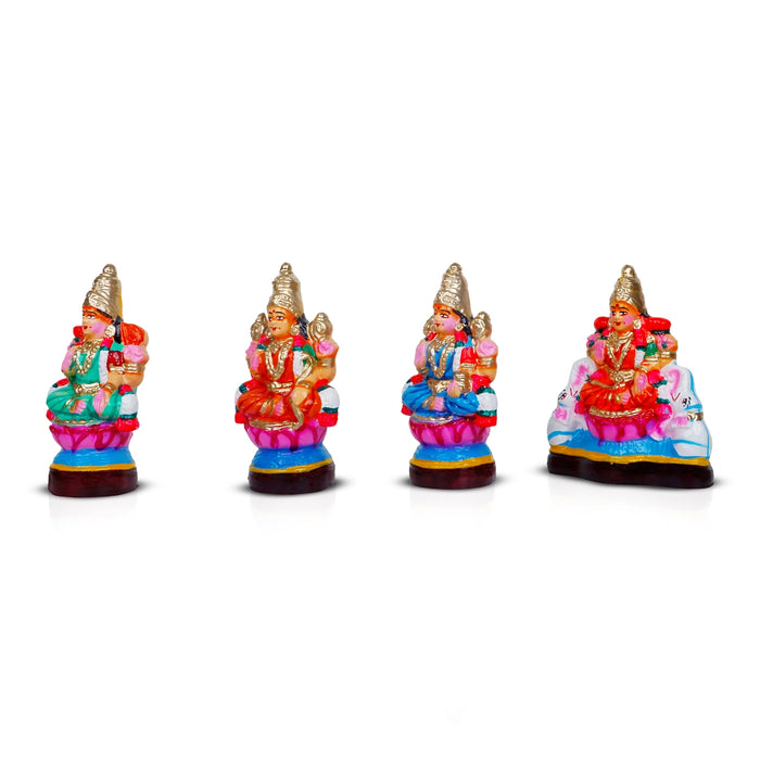 Ashtalakshmi Idol Clay Golu Bommai Set - 6 X 5.25 Inches | Navratri Gombe/ Giri Golu Doll For Navaratri Decor