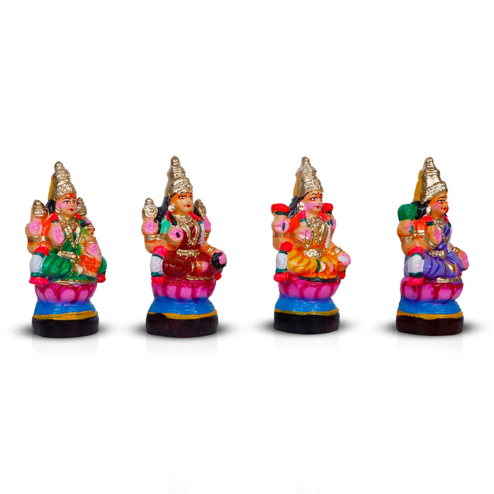 Ashtalakshmi Idol Clay Golu Bommai Set - 6 X 5.25 Inches | Navratri Gombe/ Giri Golu Doll For Navaratri Decor