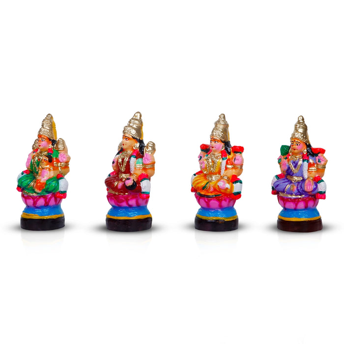 Ashtalakshmi Idol Clay Golu Bommai Set - 6 X 5.25 Inches | Navratri Gombe/ Giri Golu Doll For Navaratri Decor