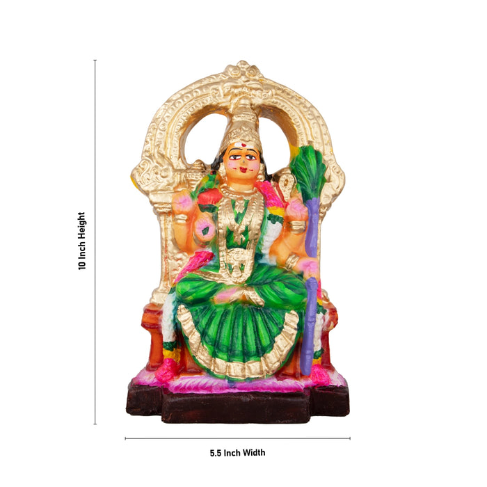 Kamakshi Vilakku Poojai Clay Golu Bommai Set - 10 x 5.5 Inches | Giri Golu Doll/ Navaratri Golu Bomma/Gombe/Bommai