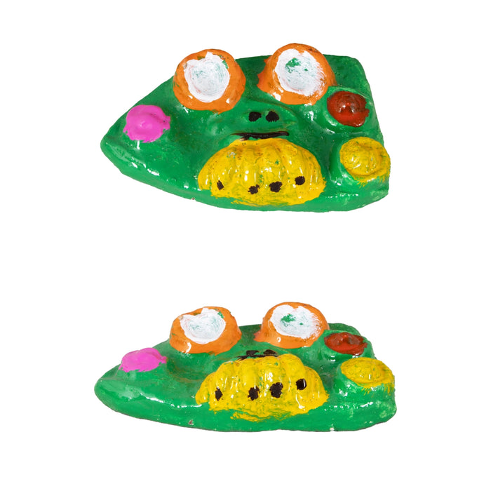 Kamakshi Vilakku Poojai Clay Golu Bommai Set - 10 x 5.5 Inches | Giri Golu Doll/ Navaratri Golu Bomma/Gombe/Bommai