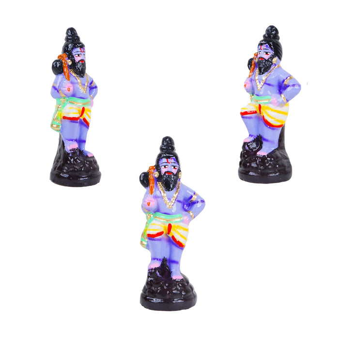 Dasavatharam Clay Golu Bommai Set - 7 x 3.5 Inches | Giri Golu Doll/ Navaratri Golu Bomma/Gombe/Bommai