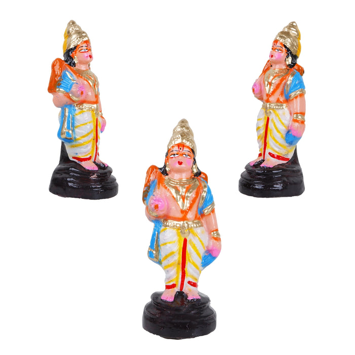 Dasavatharam Clay Golu Bommai Set - 7 x 3.5 Inches | Giri Golu Doll/ Navaratri Golu Bomma/Gombe/Bommai