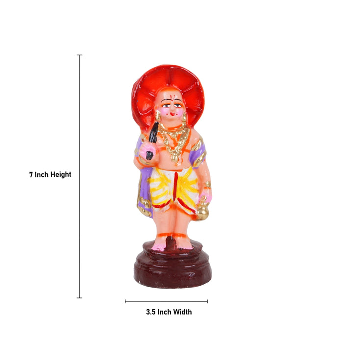 Dasavatharam Clay Golu Bommai Set - 7 x 3.5 Inches | Giri Golu Doll/ Navaratri Golu Bomma/Gombe/Bommai