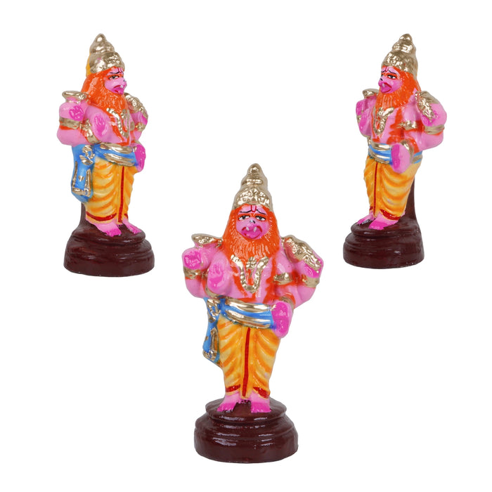 Dasavatharam Clay Golu Bommai Set - 7 x 3.5 Inches | Giri Golu Doll/ Navaratri Golu Bomma/Gombe/Bommai