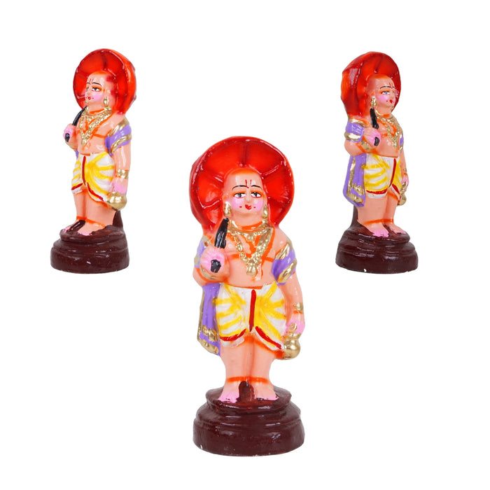 Dasavatharam Clay Golu Bommai Set - 7 x 3.5 Inches | Giri Golu Doll/ Navaratri Golu Bomma/Gombe/Bommai