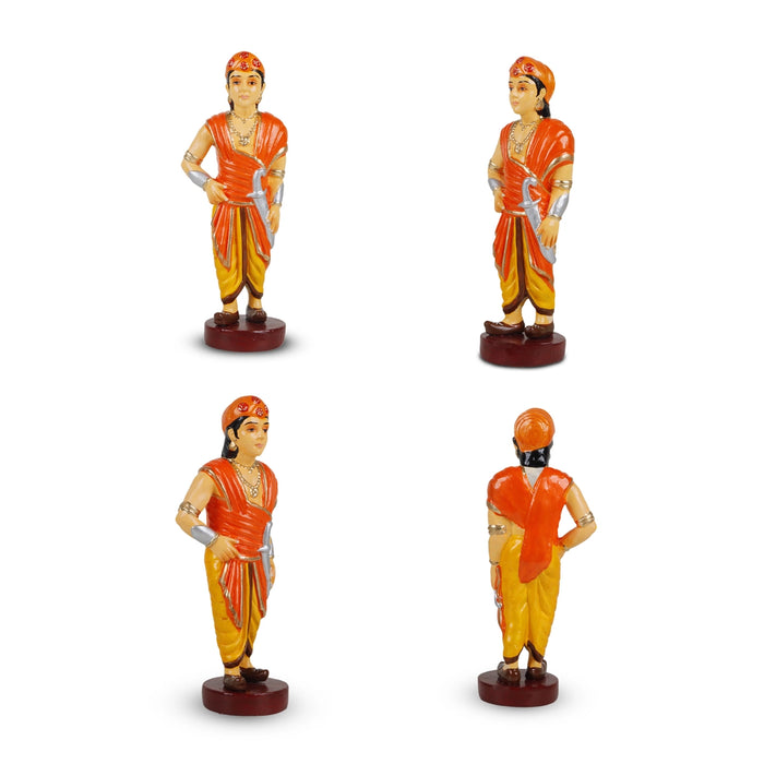 Ponniyin Selvan Clay Golu Bommai Set - 9 x 4.5 Inches | Giri Golu Doll/ Navaratri Golu Bomma/Gombe/Bommai