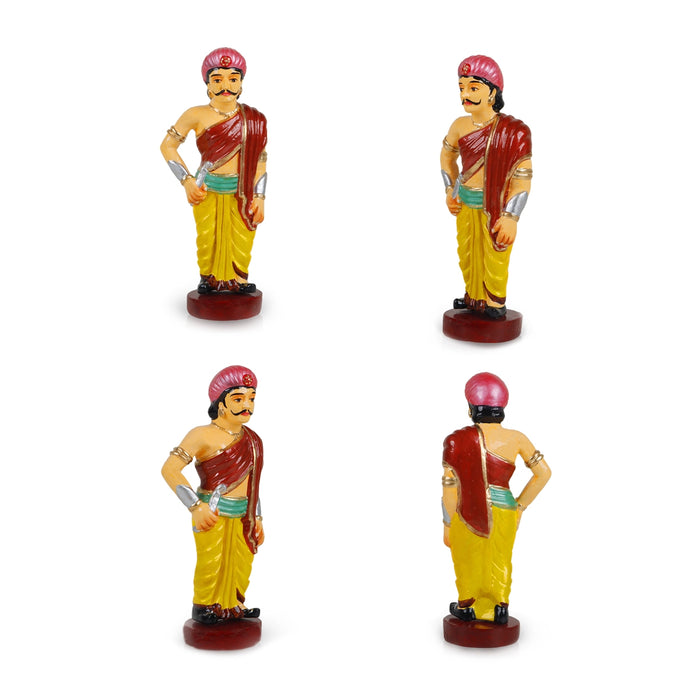 Ponniyin Selvan Clay Golu Bommai Set - 9 x 4.5 Inches | Giri Golu Doll/ Navaratri Golu Bomma/Gombe/Bommai
