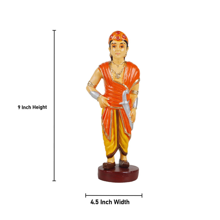 Ponniyin Selvan Clay Golu Bommai Set - 9 x 4.5 Inches | Giri Golu Doll/ Navaratri Golu Bomma/Gombe/Bommai