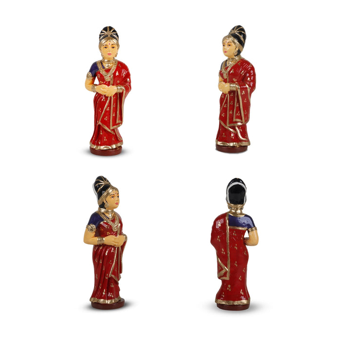 Ponniyin Selvan Clay Golu Bommai Set - 9 x 4.5 Inches | Giri Golu Doll/ Navaratri Golu Bomma/Gombe/Bommai