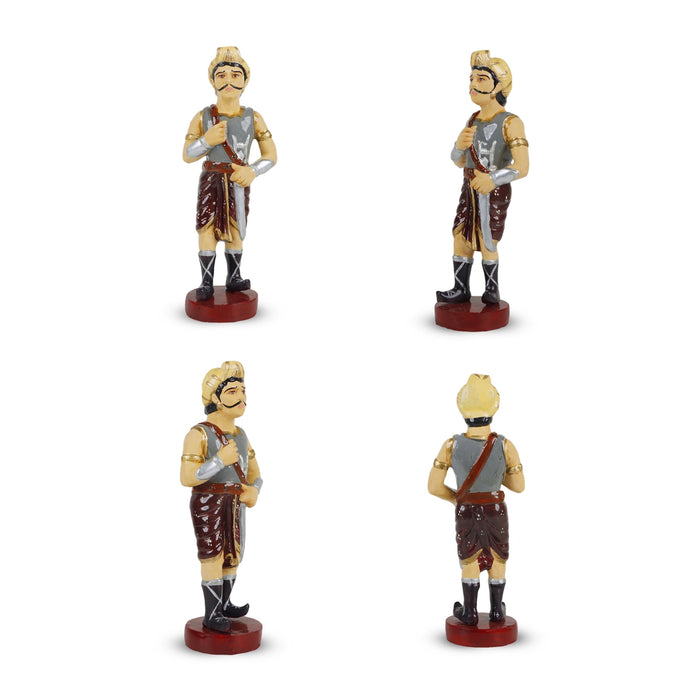 Ponniyin Selvan Clay Golu Bommai Set - 9 x 4.5 Inches | Giri Golu Doll/ Navaratri Golu Bomma/Gombe/Bommai