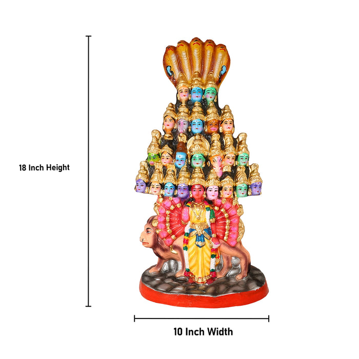 Nava Vishwaroopam Clay Golu Bommai - 18 x 10 Inches | Giri Golu Doll/ Navaratri Golu Bomma/Gombe/Bommai