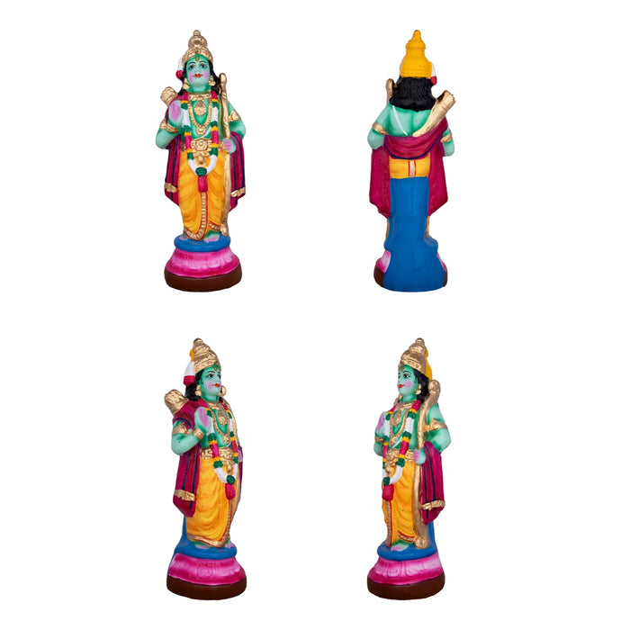 Ramar Clay Golu Bommai Set - 13 x 4 Inches | Giri Golu Doll/ Navaratri Golu Bomma/Gombe/Bommai