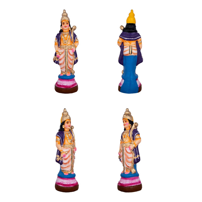 Ramar Clay Golu Bommai Set - 13 x 4 Inches | Giri Golu Doll/ Navaratri Golu Bomma/Gombe/Bommai