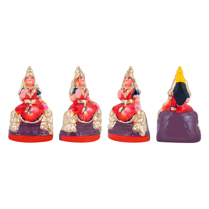 Nava Durga Idol Clay Golu Bommai Set - 5.5 X 3.5 Inches | Navratri Gombe/ Giri Golu Doll For Navaratri Decor