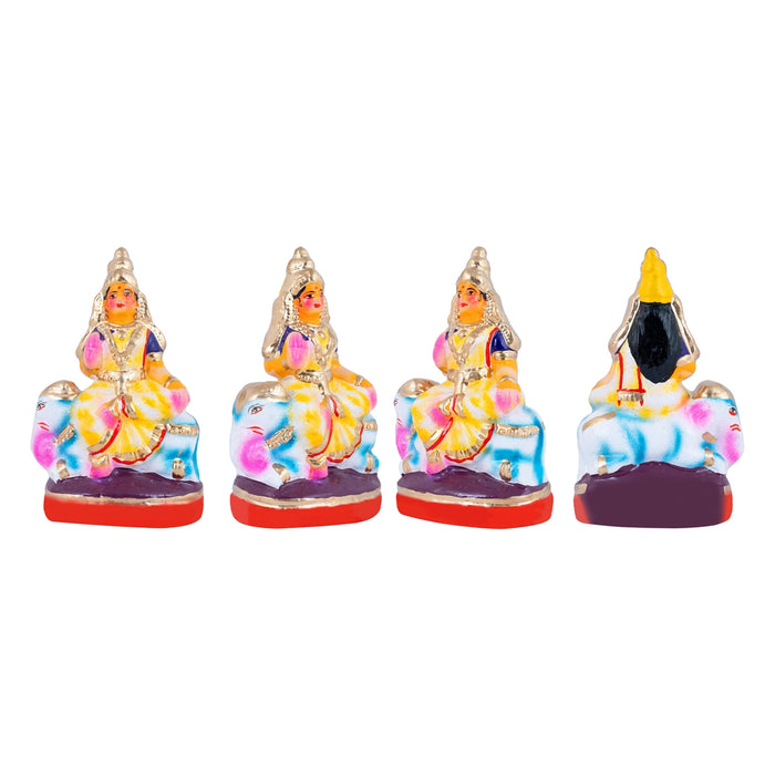 Nava Durga Idol Clay Golu Bommai Set - 5.5 X 3.5 Inches | Navratri Gombe/ Giri Golu Doll For Navaratri Decor