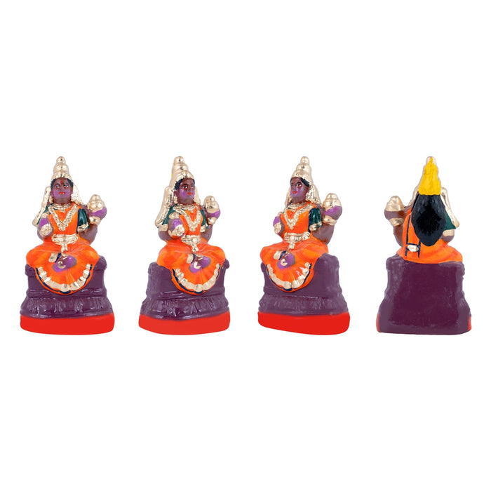 Nava Durga Idol Clay Golu Bommai Set - 5.5 X 3.5 Inches | Navratri Gombe/ Giri Golu Doll For Navaratri Decor