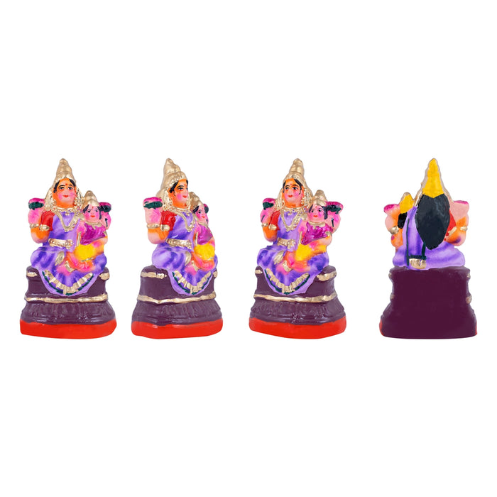 Nava Durga Idol Clay Golu Bommai Set - 5.5 X 3.5 Inches | Navratri Gombe/ Giri Golu Doll For Navaratri Decor