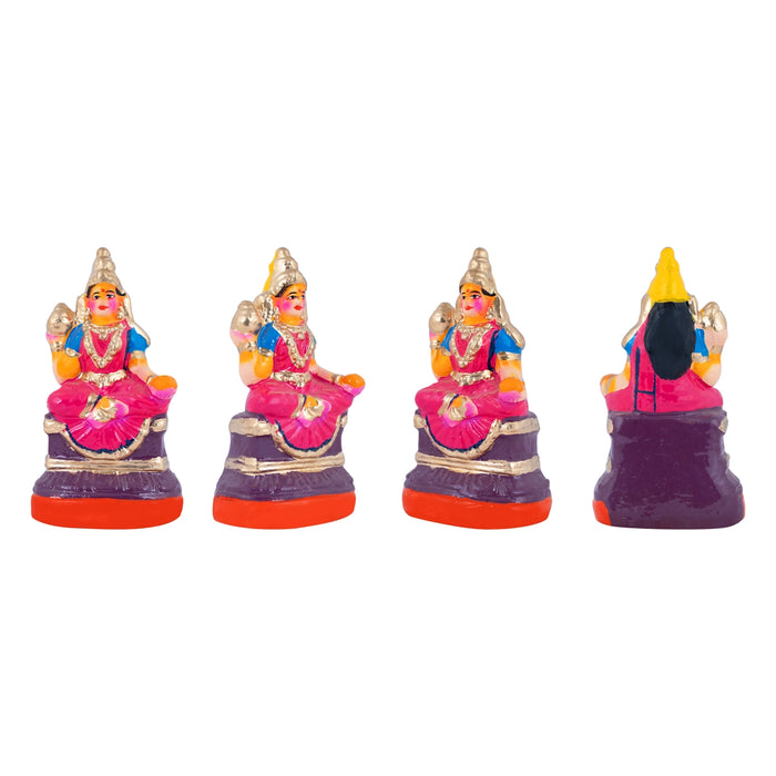 Nava Durga Idol Clay Golu Bommai Set - 5.5 X 3.5 Inches | Navratri Gombe/ Giri Golu Doll For Navaratri Decor