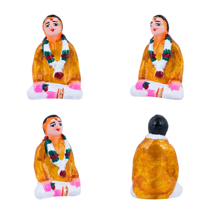 Marriage Clay Golu Bommai Set - 4.5 X 1.5 Inches | Navratri Gombe/ Giri Golu Doll For Navaratri Decor