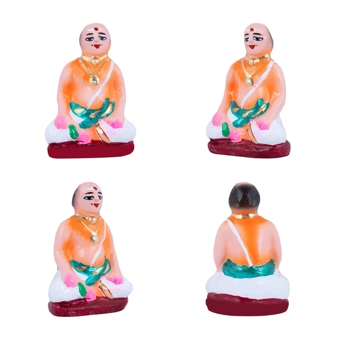 Marriage Clay Golu Bommai Set - 4.5 X 1.5 Inches | Navratri Gombe/ Giri Golu Doll For Navaratri Decor
