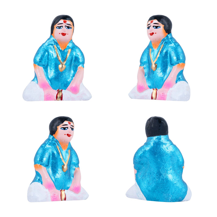 Marriage Clay Golu Bommai Set - 4.5 X 1.5 Inches | Navratri Gombe/ Giri Golu Doll For Navaratri Decor