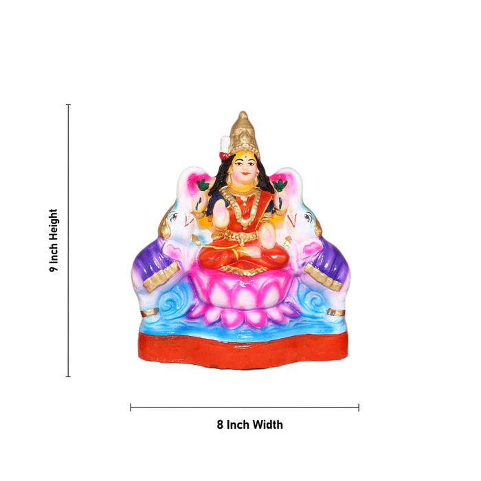 Ashtalakshmi Clay Golu Bommai Set - 9 x 8 Inches | Giri Golu Doll/ Navaratri Golu Bomma/Gombe/Bommai