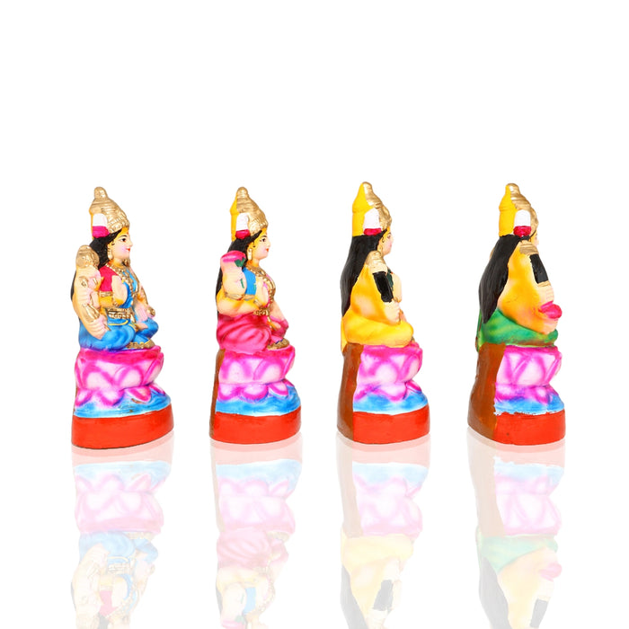 Ashtalakshmi Clay Golu Bommai Set - 9 x 8 Inches | Giri Golu Doll/ Navaratri Golu Bomma/Gombe/Bommai