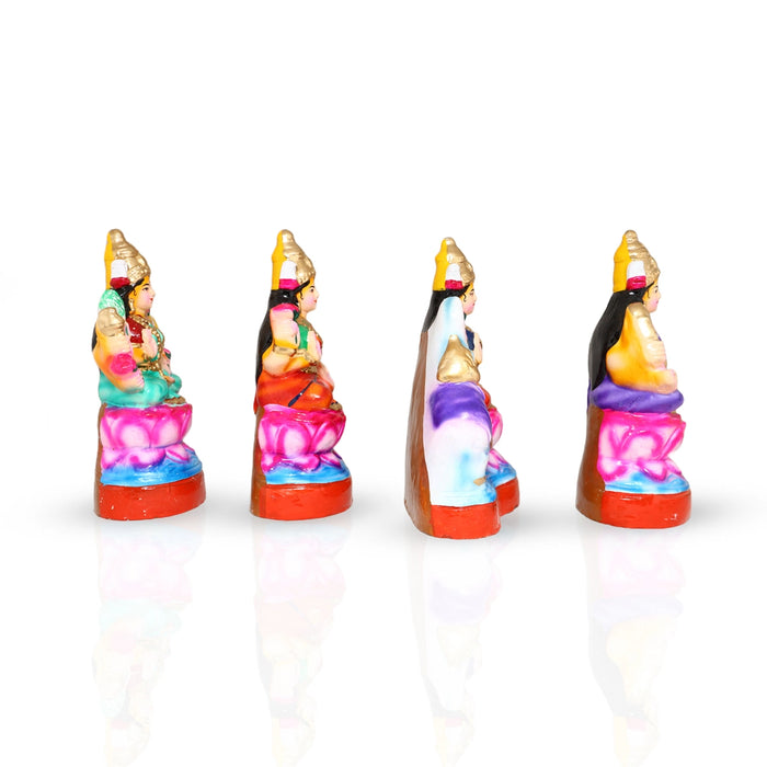 Ashtalakshmi Clay Golu Bommai Set - 9 x 8 Inches | Giri Golu Doll/ Navaratri Golu Bomma/Gombe/Bommai