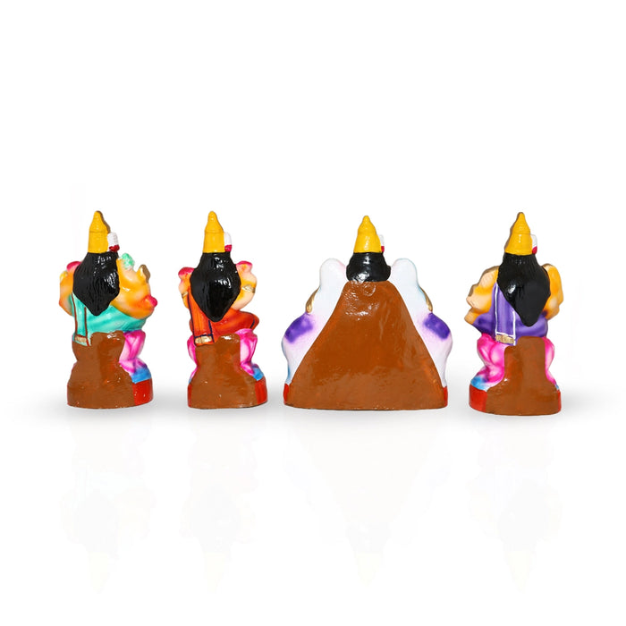 Ashtalakshmi Clay Golu Bommai Set - 9 x 8 Inches | Giri Golu Doll/ Navaratri Golu Bomma/Gombe/Bommai