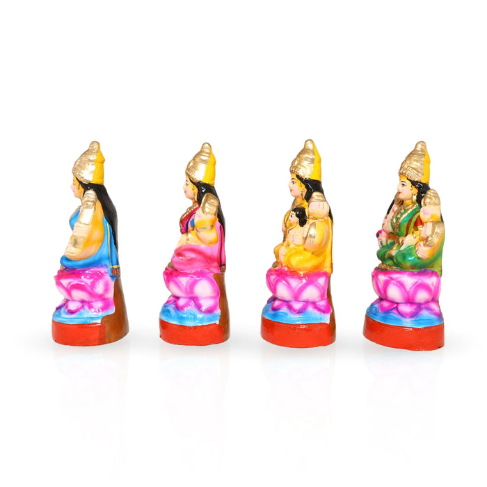 Ashtalakshmi Clay Golu Bommai Set - 9 x 8 Inches | Giri Golu Doll/ Navaratri Golu Bomma/Gombe/Bommai