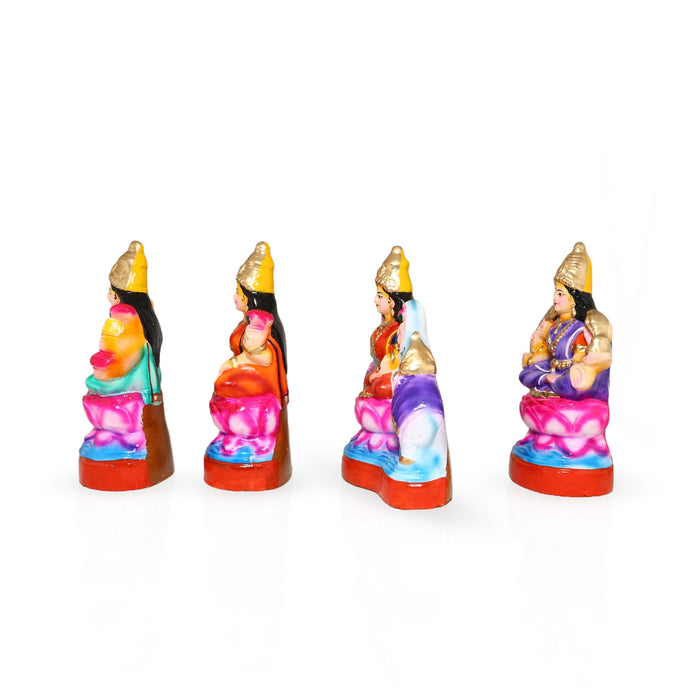 Ashtalakshmi Clay Golu Bommai Set - 9 x 8 Inches | Giri Golu Doll/ Navaratri Golu Bomma/Gombe/Bommai