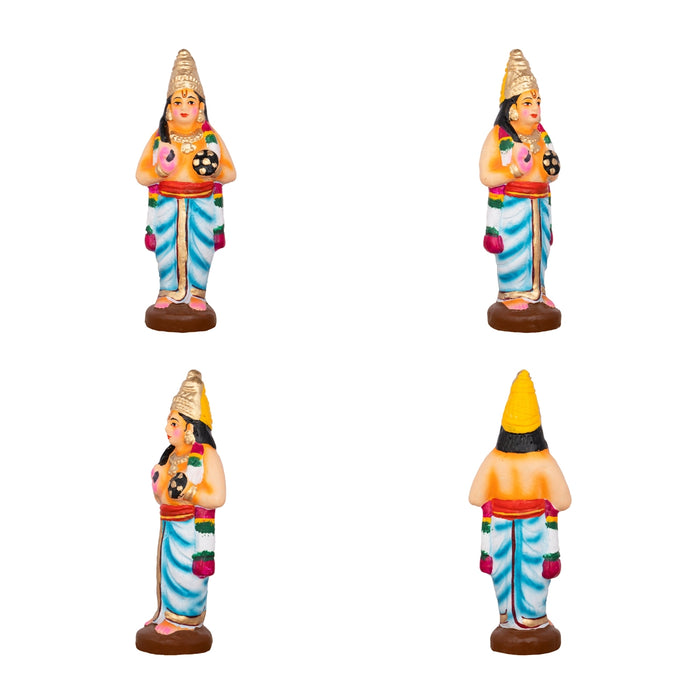 Azhwargal Clay Golu Bommai Set - 8 X 3 Inches | Navratri Gombe/ Golu Doll For Navaratri Decor