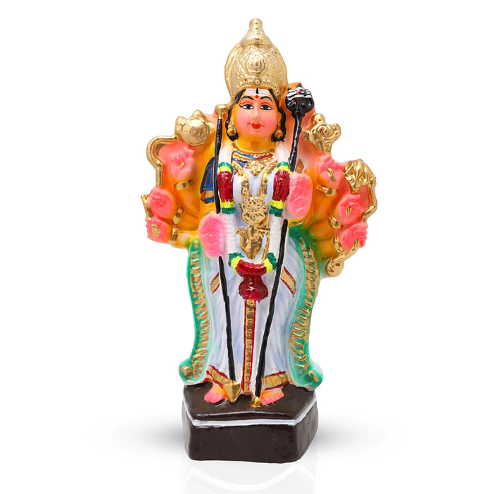 Malayala Bhagavathi Clay Golu Bommai - 12 x 7 Inches | Giri Golu Doll/ Navaratri Golu Bomma/Gombe/Bommai