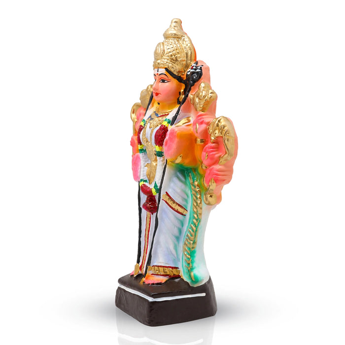 Malayala Bhagavathi Clay Golu Bommai - 12 x 7 Inches | Giri Golu Doll/ Navaratri Golu Bomma/Gombe/Bommai