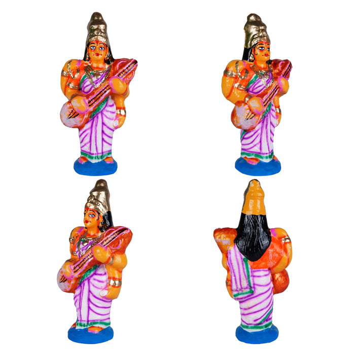 Thiruparkadal Clay Golu Bommai Set - 11 X 22 Inches | Navratri Gombe/ Giri Golu Doll For Navaratri Decor