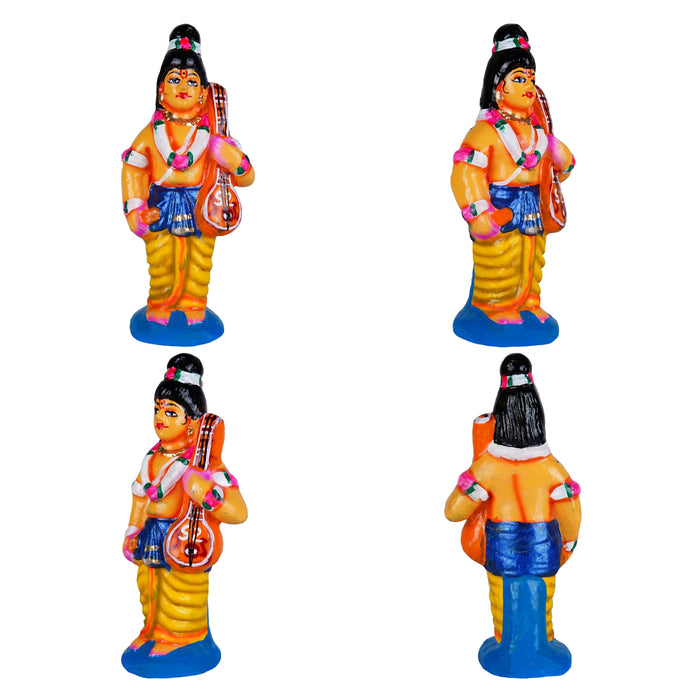 Thiruparkadal Clay Golu Bommai Set - 11 X 22 Inches | Navratri Gombe/ Giri Golu Doll For Navaratri Decor
