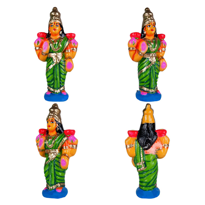 Thiruparkadal Clay Golu Bommai Set - 11 X 22 Inches | Navratri Gombe/ Giri Golu Doll For Navaratri Decor